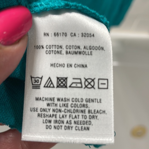 Anthropologie Deletta Teal green Top NEW w / Tags - Picture 5 of 5